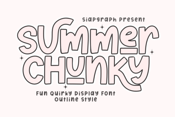 Capture Summer's Vibe with the Summer Chunky Outline Font