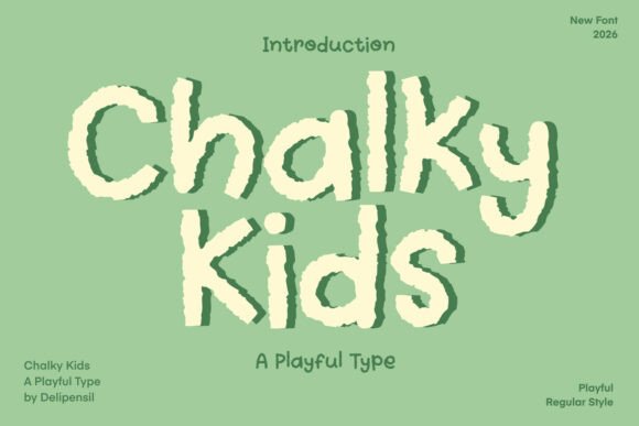 Capturing Childhood Creativity: The Chalky Kids Typeface