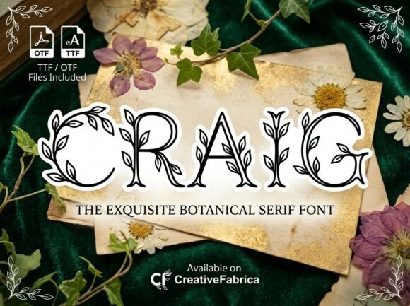 Celebrate the Art of Nature with the Craig Typeface
