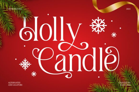 Holly Candle: A Typeface That Wraps Your Holiday Designs in Elegance