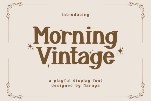 Morning Vintage: A Playful Typeface for Bold, Nostalgic Designs