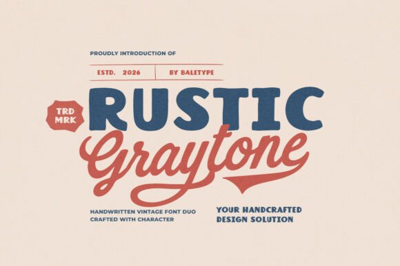 Rustic Graytone: A Font Duo with Authentic Vintage Soul