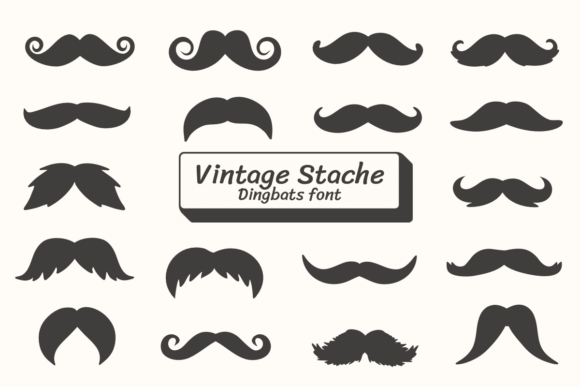 Vintage Stache: Sketch-Style Charm for Modern Projects